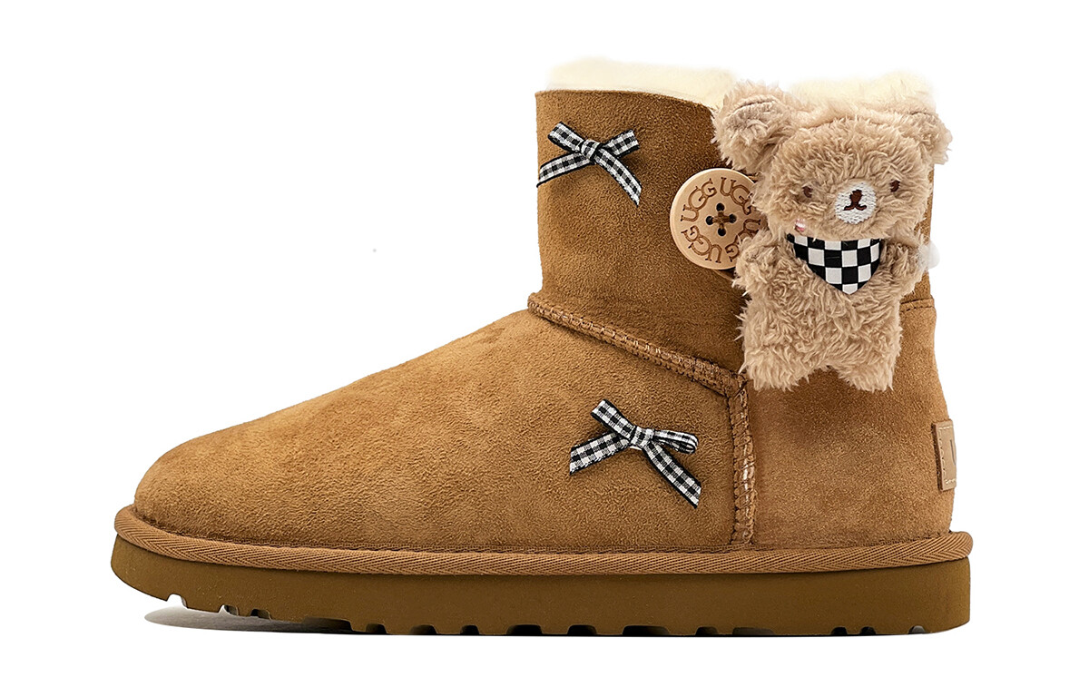 Женские мини-сапоги Bailey Bow II Snow Boots бежевого цвета Ugg