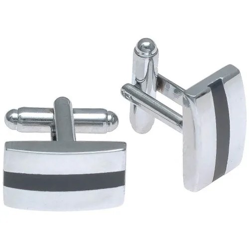 Запонки из бижутерного сплава с кристаллом WowMan Accessories WMA0037SB