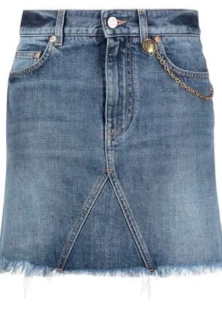 Givenchy джинсовая юбка с цепочкой