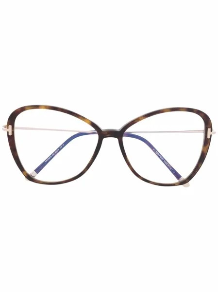 TOM FORD Eyewear глянцевые очки в массивной оправе