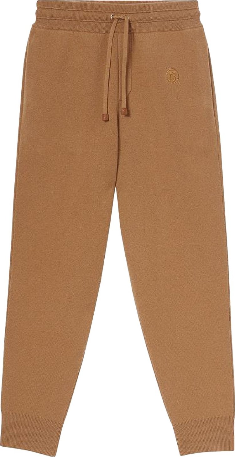 Брюки Burberry Monogram Motif Cashmere Blend Jogging Pants 'Camel', коричневый