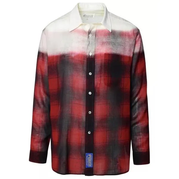 Футболка wool blend shirt Maison Margiela, красный