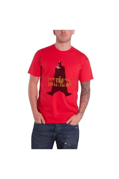 Хлопковая футболка с текстом Batman, красный