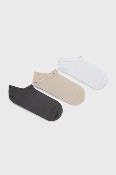 Носки (3 пары) Calvin Klein, бежевый