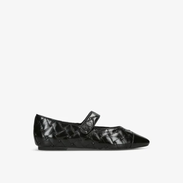 Лакированные балетки orbit drench Kurt Geiger London, черный