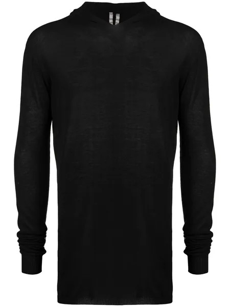 Rick Owens джемпер тонкой вязки с капюшоном