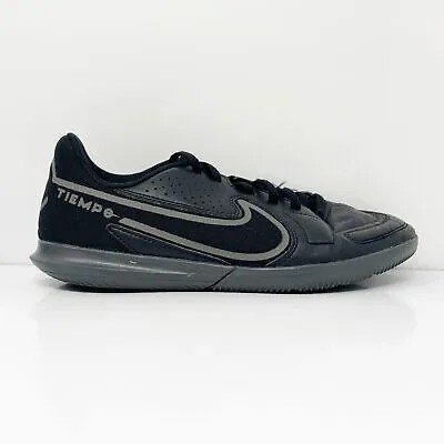 Черные футбольные бутсы Nike Boys Tiempo Legend 9 Club IC DA1332-004, размер 4,5 года