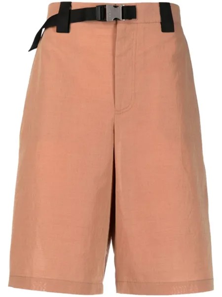 Jacquemus шорты Le short Meio с поясом, коричневый