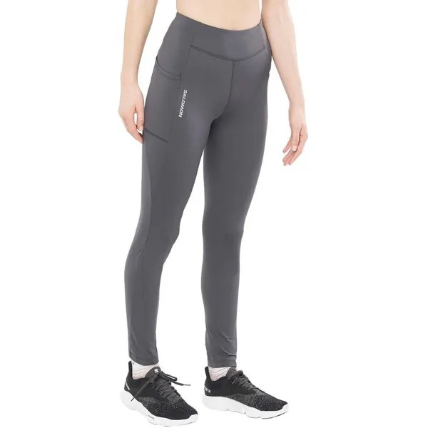 Брюки спортивные Cross Warm Tight W женские - серые SALOMON, цвет grau