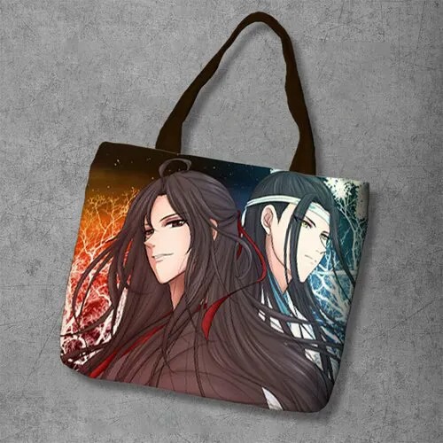 Сумка шоппер Anime Dakimakura, фактура рельефная, мультиколор