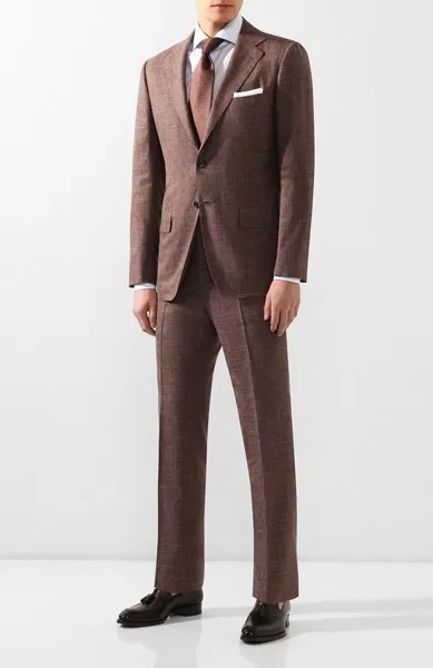 Костюм из смеси кашемира и шелка Kiton