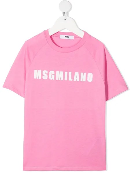 MSGM Kids футболка с логотипом