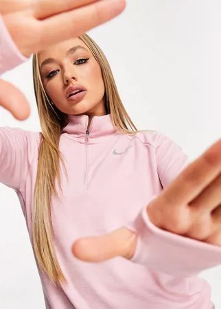 Розовый лонгслив Nike Running-Розовый цвет