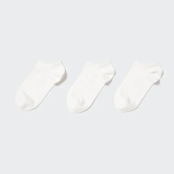 Короткие носки 3 пары UNIQLO, белый