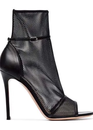 Gianvito Rossi сетчатые ботинки 'Idol 105' с открытым мыском