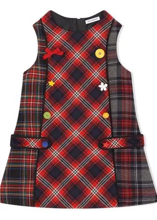 Dolce & Gabbana Kids платье в клетку тартан