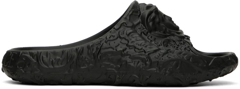 Черные шлепанцы Medusa Dimension Versace