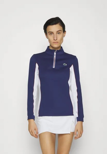 Футболка с длинными рукавами TENNIS LONGSLEEVE HERITAGE Lacoste, синий морской/белый