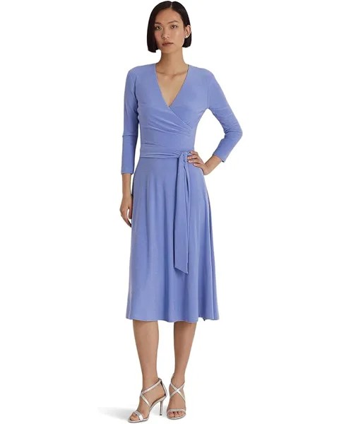 Платье LAUREN Ralph Lauren Jersey-Matte Midi, цвет Blue Mist