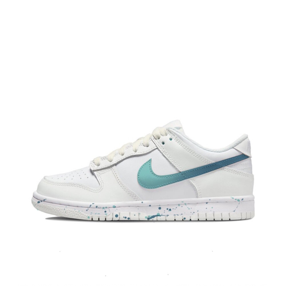 Кроссовки Nike Dunk Skateboarding Shoes Women's Low-top Eveblue/Techgreen/Iolite, зеленый
