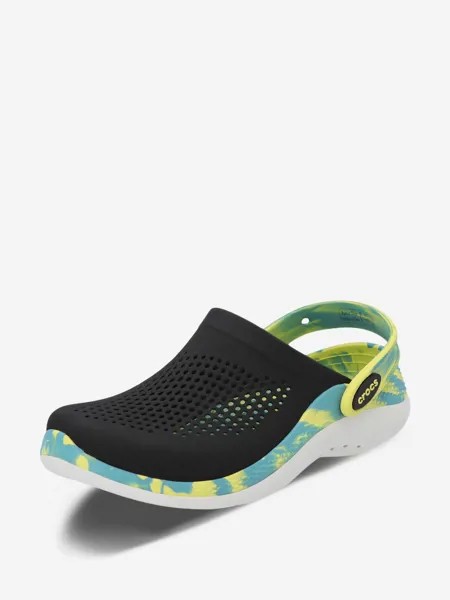 Сабо для мальчиков Crocs Lite Ride 360 Marbled Clog K, Черный
