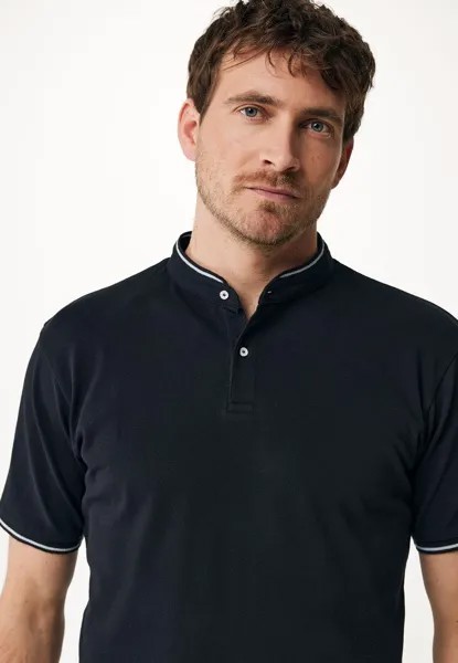 Футболка базовая Ss Pique With Mandarin Collar Mexx, черная