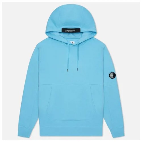 Мужская толстовка C.P. Company Logo Hoodie Diagonal Raised Fleece голубой, Размер XXL
