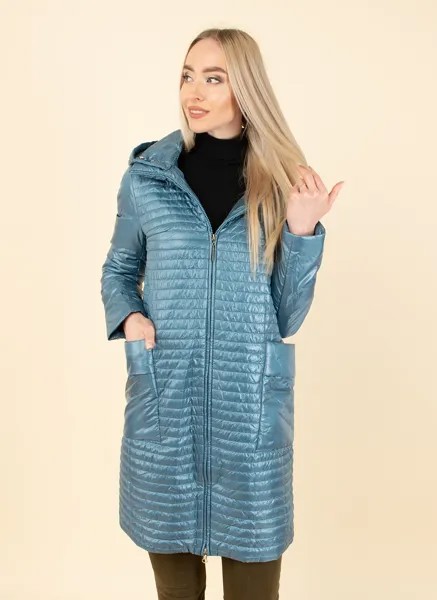 Пальто женское WINTERRA 53150 голубое 44 RU
