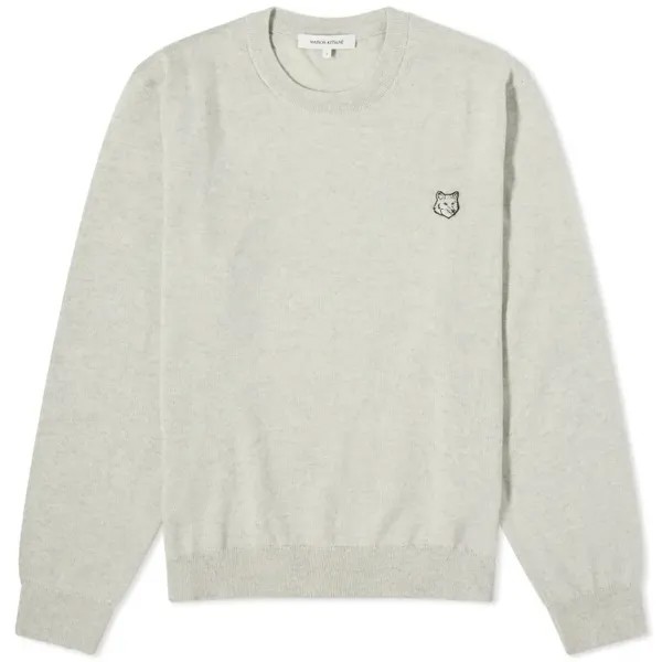 Свитшот Maison Kitsune Bold Fox Head Patch Crew, светло-серый