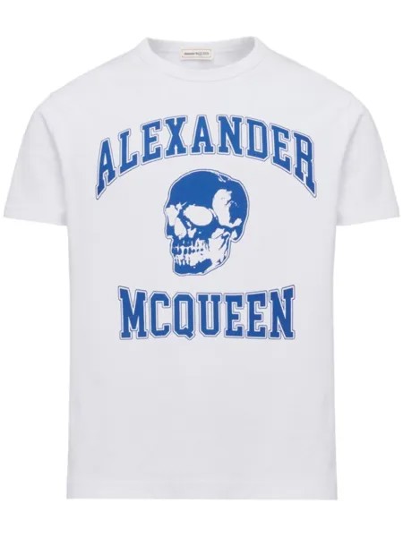 Alexander McQueen футболка Varsity с логотипом, белый
