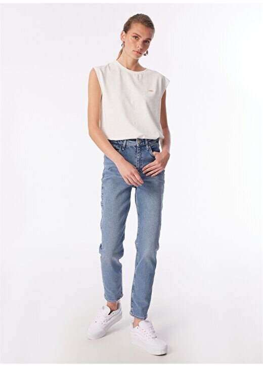Женские джинсовые брюки с высокой талией до щиколотки Mom Fit M101077-88122-STAR Mavi