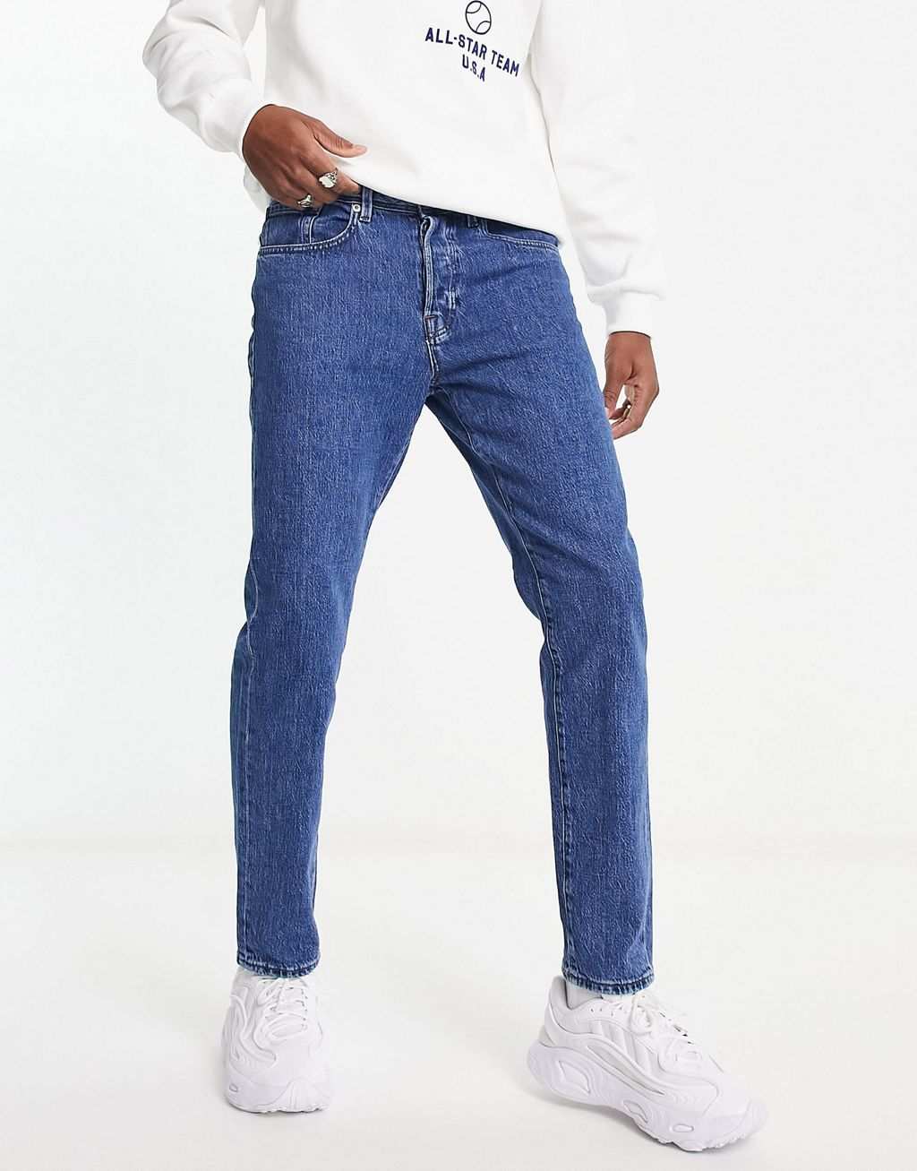 Синие узкие джинсы Selected Homme