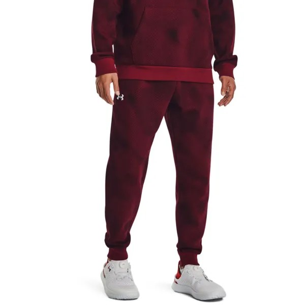 Джоггеры Under Armour Rival Fleece Printed, красный
