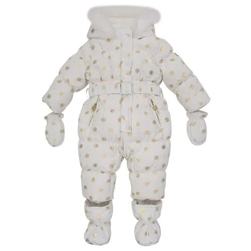 Комбинезон Chicco, зимний, для девочек, размер 56, белый