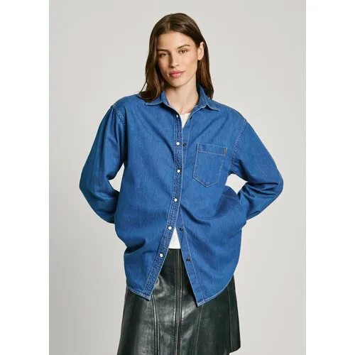 Рубашка Pepe Jeans, размер S, голубой