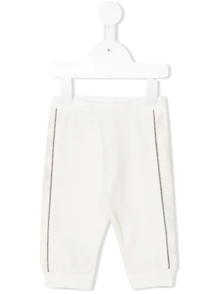 Moncler Enfant спортивные брюки с нашивкой-логотипом