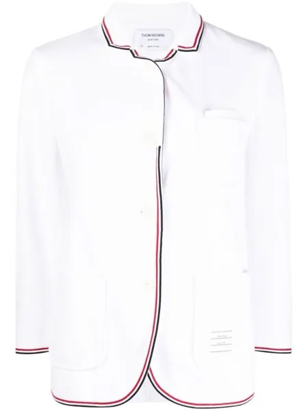 Thom Browne твиловый пиджак, белый