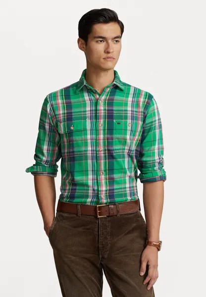 Рубашка LONG SLEEVE Polo Ralph Lauren, зеленый/темно-синий мульти