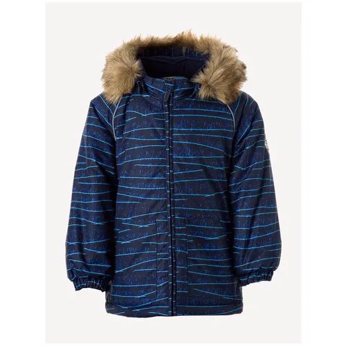Детская куртка HUPPA VIRGO, тёмно-синий с принтом 12586, размер 98