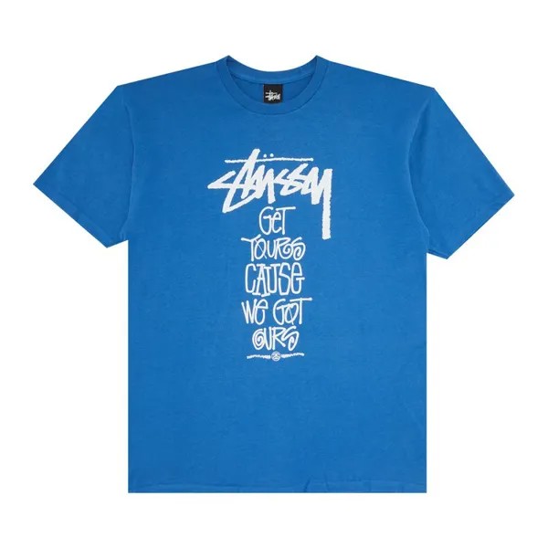 Футболка Stussy Get Yours 'Royal Blue', синий