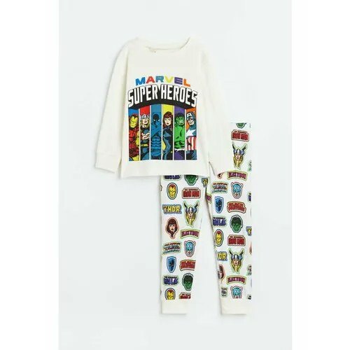 Пижама  H&M, размер 92, белый
