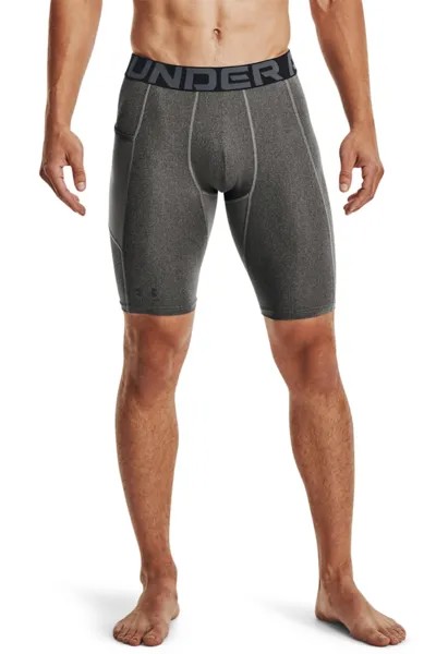 Шорты для фитнеса с ремешком с логотипом и HeatGear Under Armour, серый