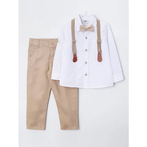 Комплект одежды TOGI, размер 116, бежевый, белый