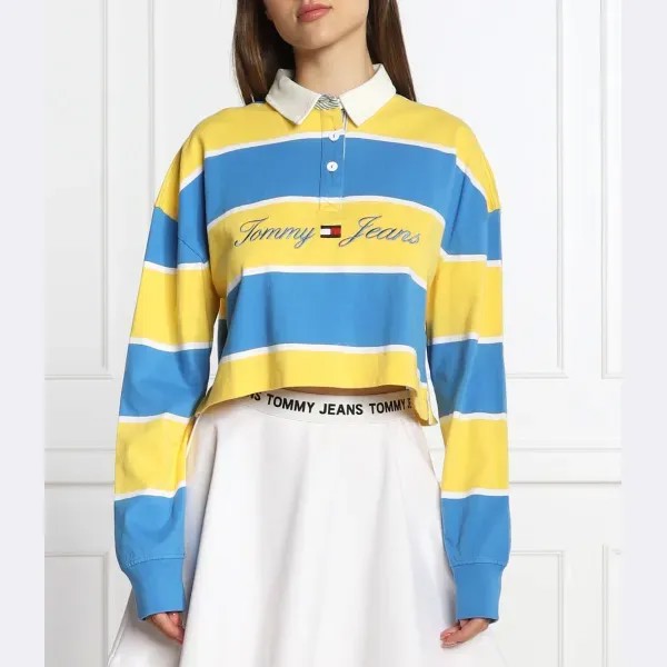 Укороченная рубашка-поло Tommy Hilfiger, желтый