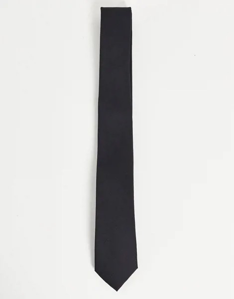 Однотонный галстук French Connection-Черный цвет