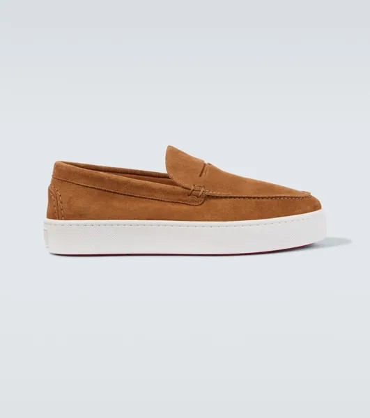 Туфли-лодочки Paqueboat из замши Christian Louboutin, цвет rhea