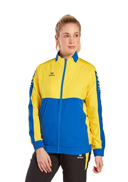 Спортивная куртка erima Six Wings Präsentationsjacke, цвет new royal/gelb