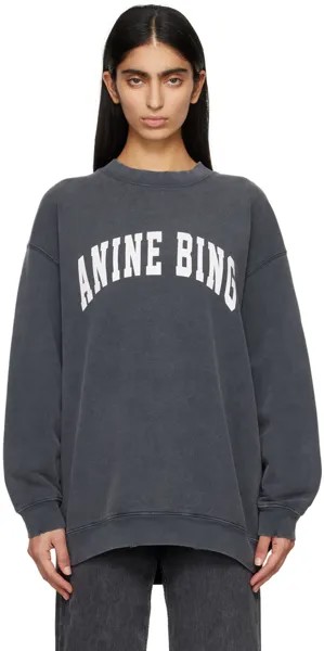 Черный свитшот Тайлер Anine Bing, цвет Washed black