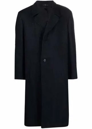 Valentino Pre-Owned однобортное пальто 1980-х годов с узором в елочку