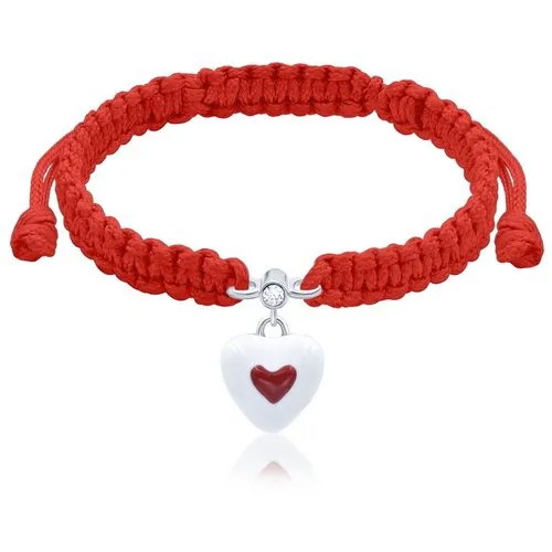 Детский серебряный браслет плетеный Сердце в сердечке UMI Symbols 419556900621 UmaUmi, средний вес изделия 1.5 гр.